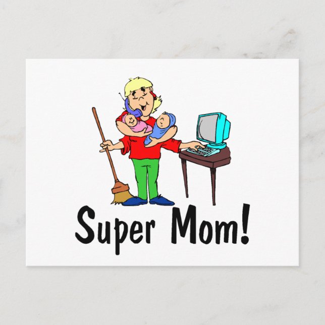 Carte Postale Super Maman (4 Bras) (Devant)