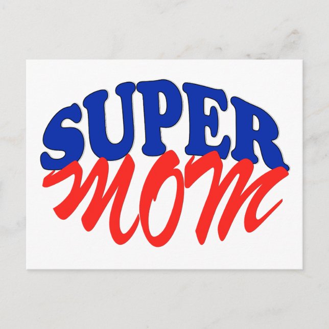 CARTE POSTALE SUPER MOM (Devant)