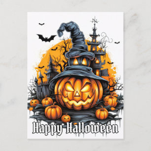 Carte Postale Super Nefarious Happy Citrouille d'Halloween