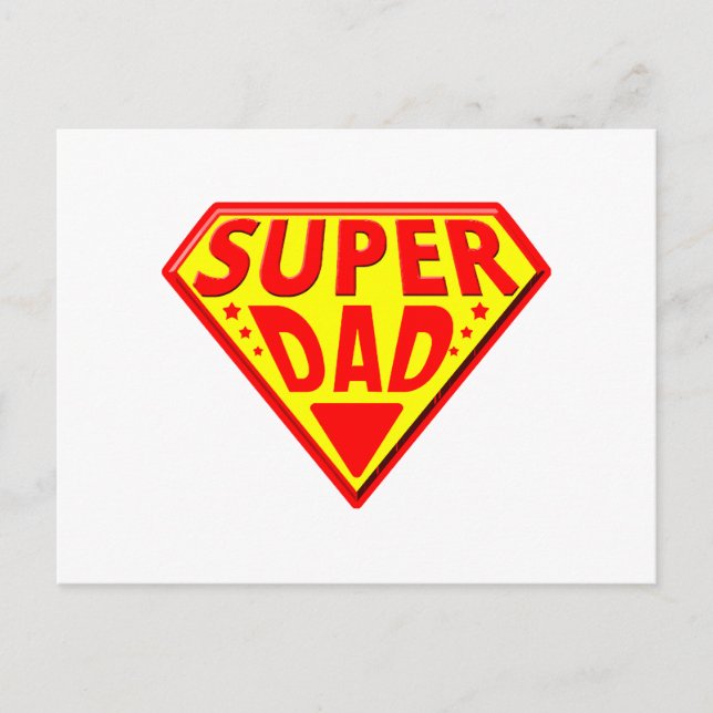 Carte Postale Super Papa - Bonne Fête des pères (Devant)