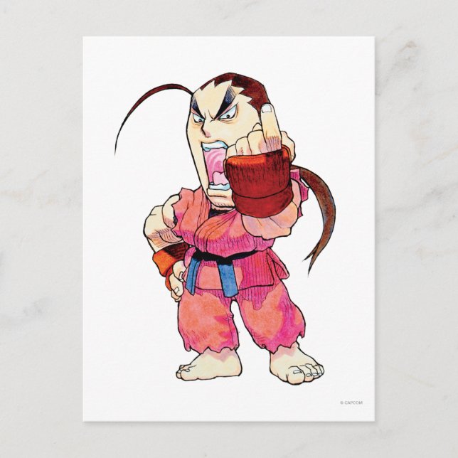 Carte Postale Super Puzzle Fighter II Turbo Dan (Devant)