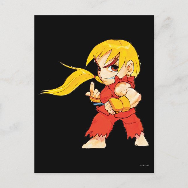 Carte Postale Super Puzzle Fighter II Turbo Ken (Devant)