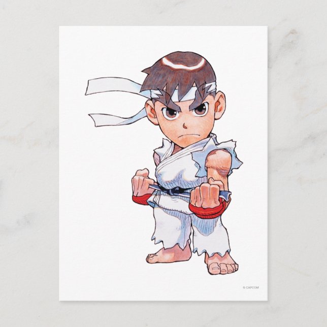 Carte Postale Super Puzzle Fighter II Turbo Ryu (Devant)