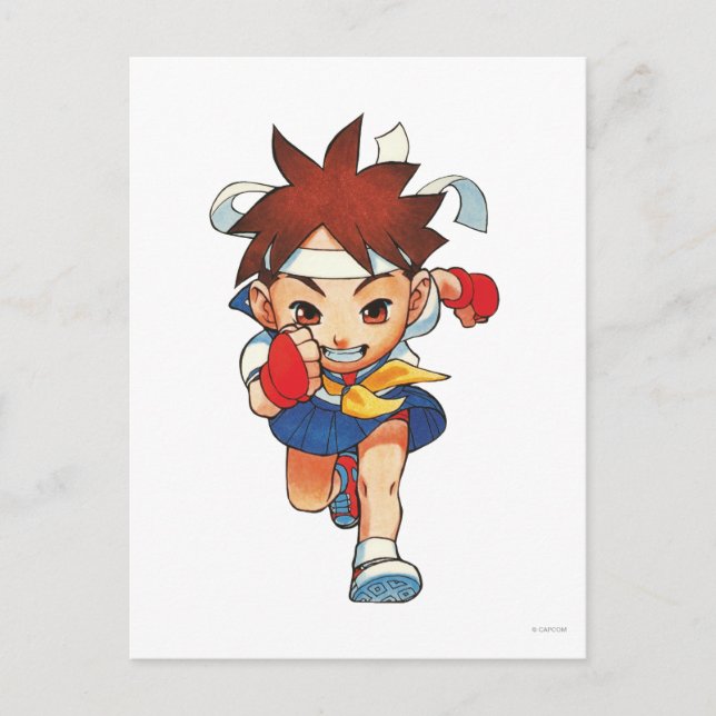 Carte Postale Super Puzzle Fighter II Turbo Sakura (Devant)