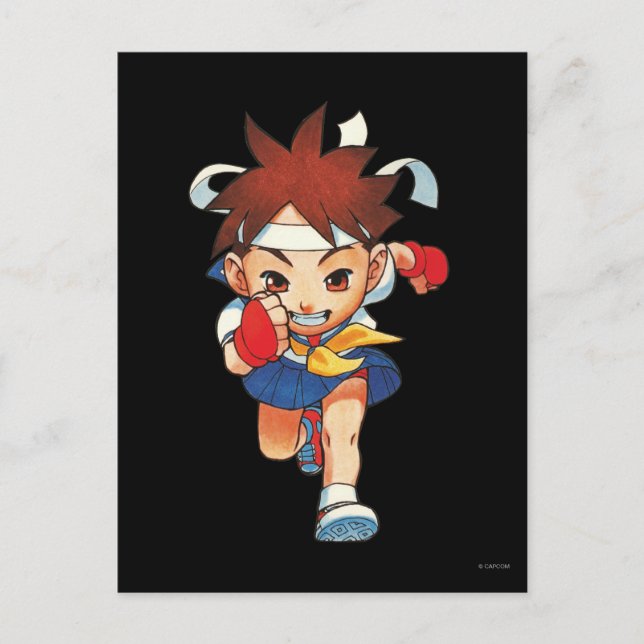 Carte Postale Super Puzzle Fighter II Turbo Sakura (Devant)