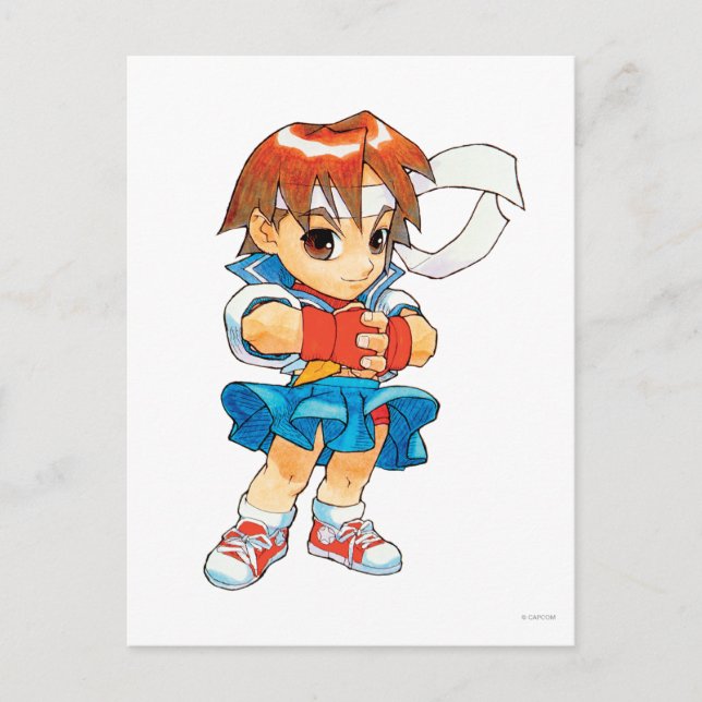 Carte Postale Super Puzzle Fighter II Turbo Sakura 2 (Devant)