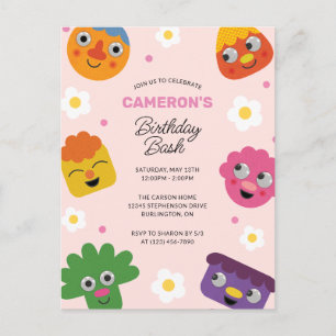Carte Postale Super Simple   Noodle et ses amis Anniversaire Fle