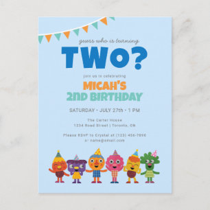 Carte Postale Super simple   Noodle & Pals Caractère Anniversair