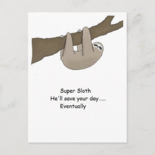 Carte Postale Super Sloth Hero