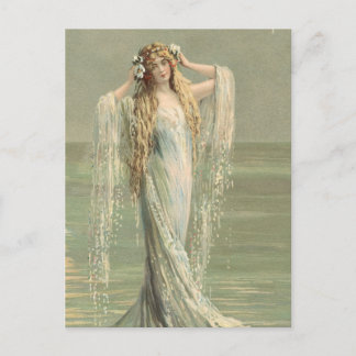 Carte Postale Superbe déesse de la mer Vintage