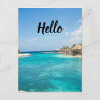 Superbe plage tropicale Bleue avec des huttes de c