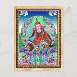 Carte Postale Superbe thangka tibétain oriental Padmasambhava