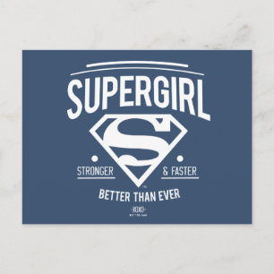 Carte Postale Supergirl Better Than Ever Retro Graphic