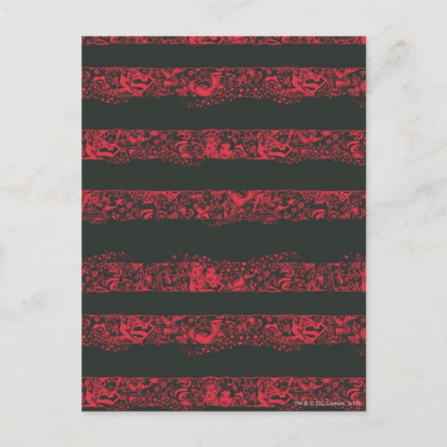 Carte Postale Supergirl Black et Red Line Motif (Devant)