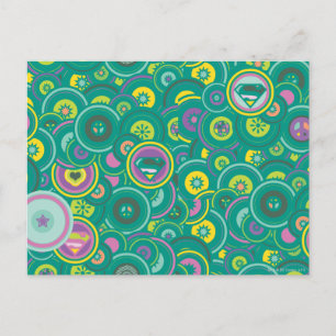 Carte Postale Supergirl Circle Motif vert