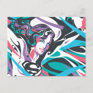Carte Postale Supergirl Color Splash Swirls 2