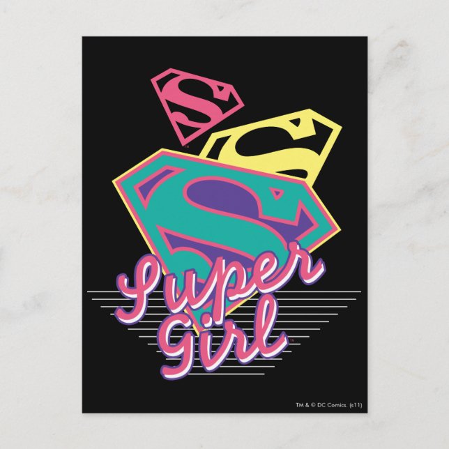 Carte Postale Supergirl Cursive (Devant)