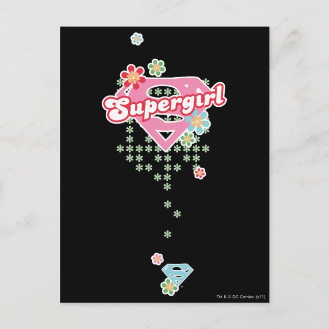 Carte Postale Supergirl Flower Madness (Devant)