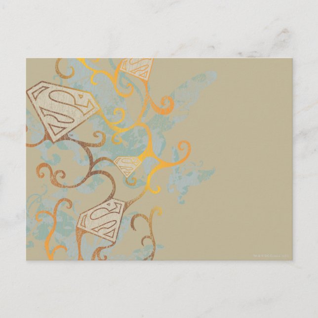 Carte Postale Supergirl Gold et Brown (Devant)