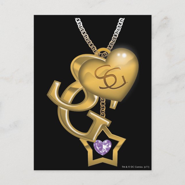 Carte Postale Supergirl Gold Locket (Devant)
