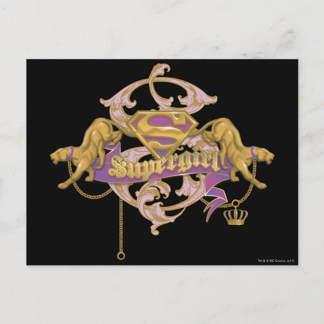 Carte Postale Supergirl Golden Cat 2 (Devant)