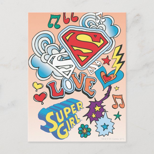 Carte Postale Supergirl Love (Devant)