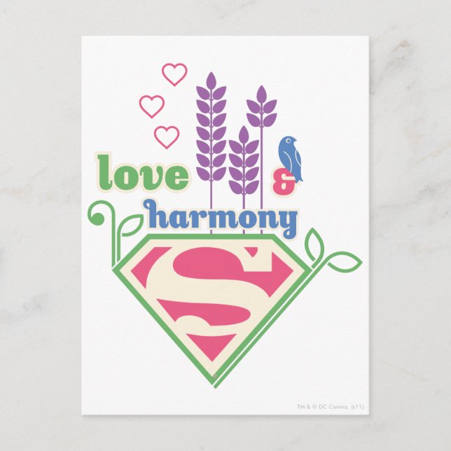 Carte Postale Supergirl Love & Harmony (Devant)