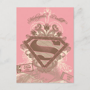 Carte Postale Supergirl Metropolis Ballet rose