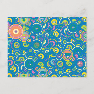 Carte Postale Supergirl Motif bleu cercle