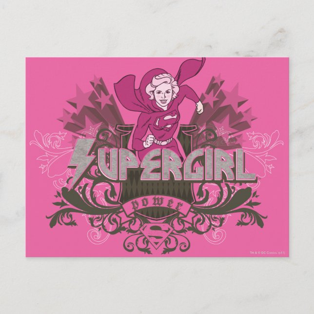 Carte Postale Supergirl Power 2 (Devant)
