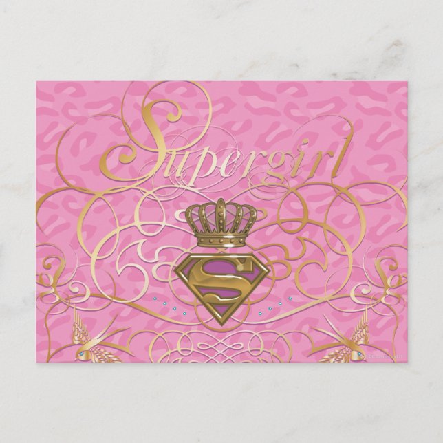 Carte Postale Supergirl rose (Devant)