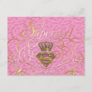 Carte Postale Supergirl rose