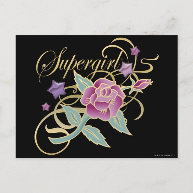 Carte Postale Supergirl Rose (Devant)