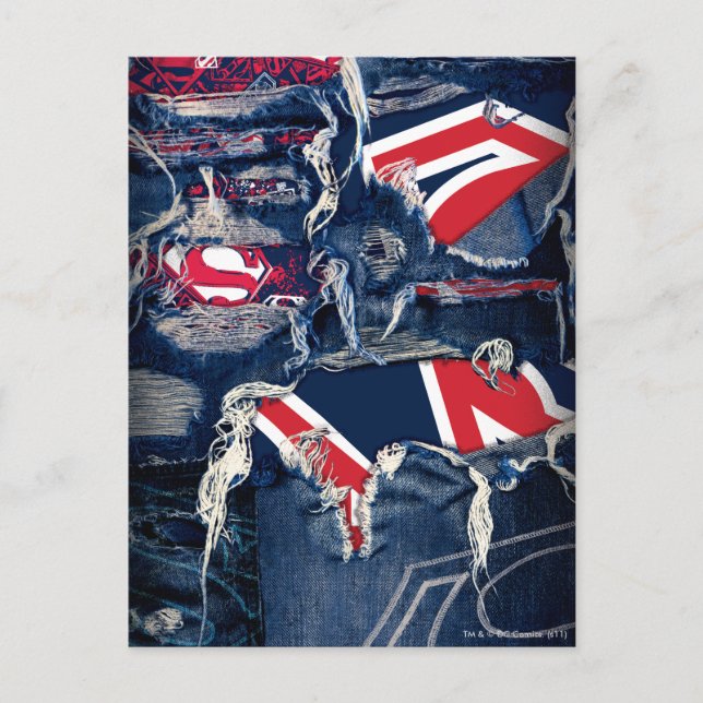 Carte Postale Supergirl rouge, blanc et bleu (Devant)