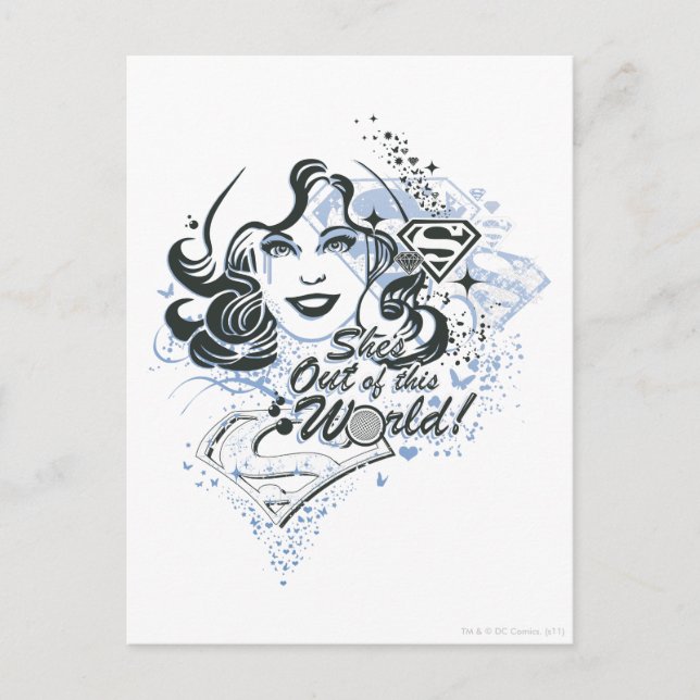 Carte Postale Supergirl She's Out of this World ! (Devant)