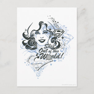 Carte Postale Supergirl She's Out of this World !