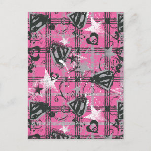 Carte Postale Supergirl Stars and Skuls Motif