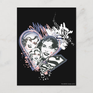 Carte Postale Supergirl Visage Collage