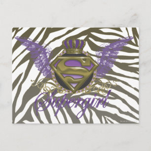 Carte Postale Supergirl Zebra Print