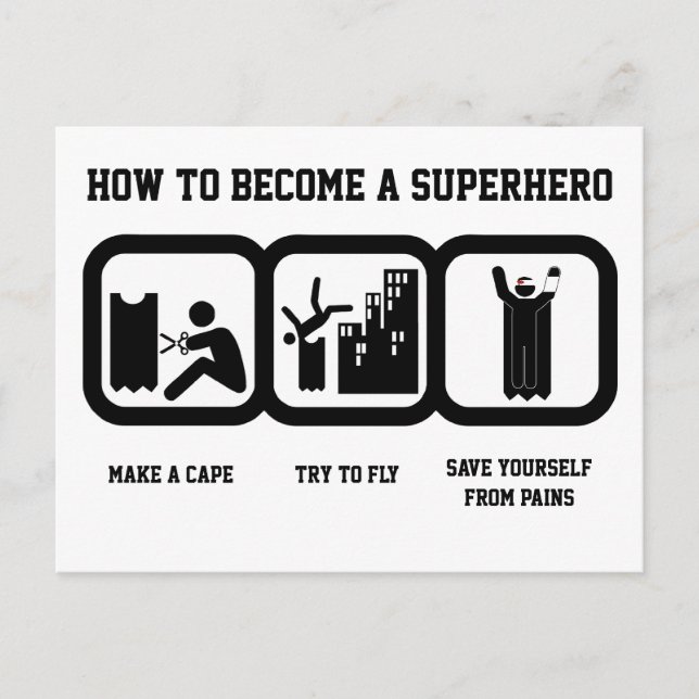 Carte Postale Superhero (Devant)