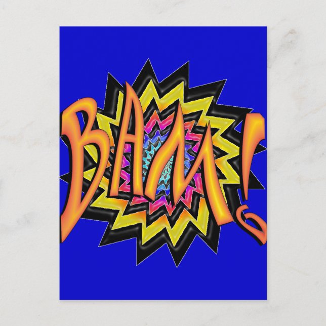 Carte Postale Superhero BAM ! (Devant)