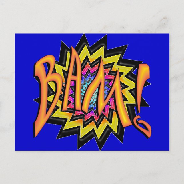 Carte Postale Superhero BAM ! (Devant)