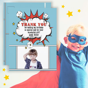 Carte Postale Superhero Comic Speech Bubble Merci Photo