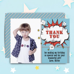 Carte Postale Superhero Comic Speech Bubble Photo Anniversaire M