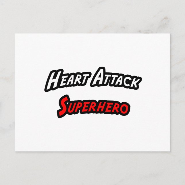 Carte Postale Superhero d'attaque cardiaque (Devant)