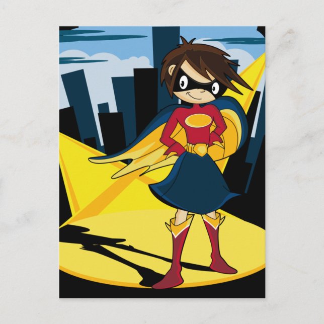 Carte postale Superhero mignonne (Devant)