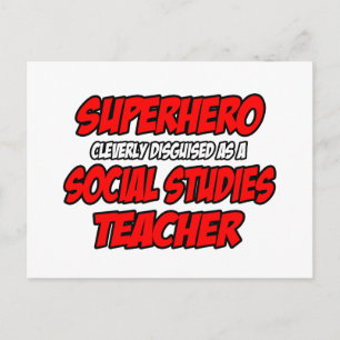 Carte Postale Superhero...Professeur d'études sociales