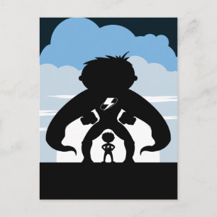 Carte Postale Superhero & Super Villain