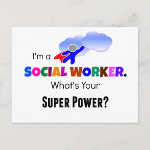 Carte Postale Superhéros du travailleur social