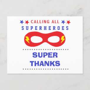 Carte Postale Superheros Party Super merci